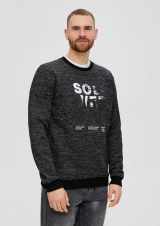 s.Oliver Sweatshirt mit Frontprint - schwarz