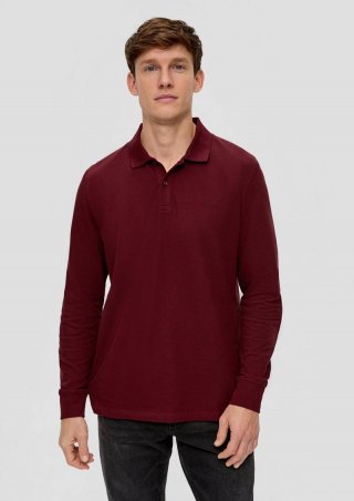 s.Oliver Poloshirt mit Logo-Detail - bordeaux