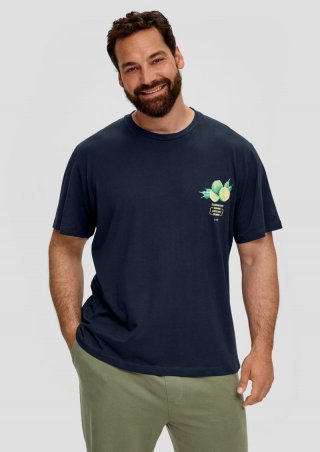 s.Oliver Jerseyshirt mit Artwork - navy