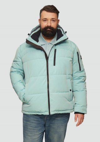 s.Oliver Wasserabweisende Steppjacke mit abnehmbarer Kapuze - salbeigrün