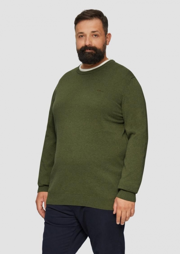 s.Oliver Strickpullover mit Crewneck - guacamole