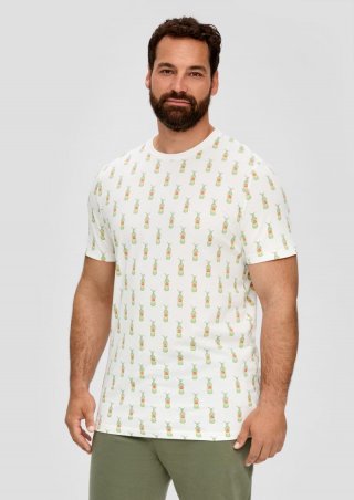 s.Oliver T-Shirt aus Baumwoll-Jersey mit Sinalco®-Print - weiß