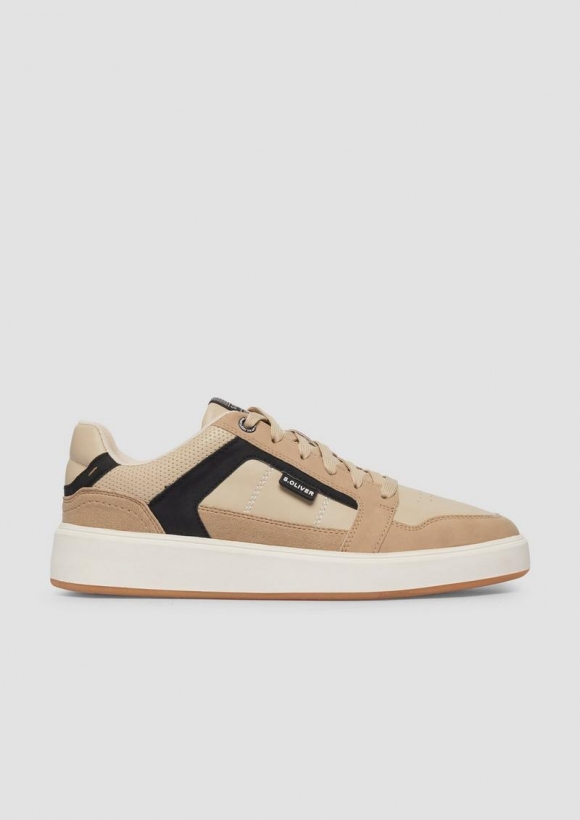 s.Oliver Sneaker mit Kontrast-Details - beige