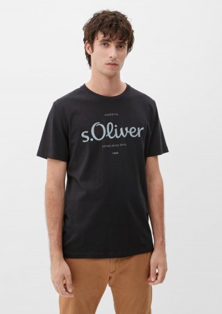 s.Oliver Labelshirt aus Jersey - schwarz