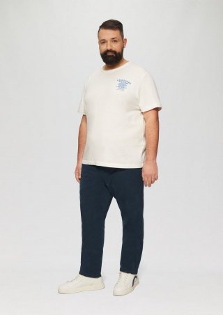 s.Oliver Regular Fit: Strukturierte Chino aus Baumwollstretch - navy