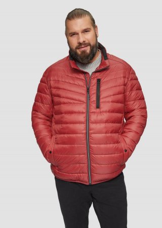 s.Oliver Steppjacke mit sportiven Kontrastdetails - mohnrot