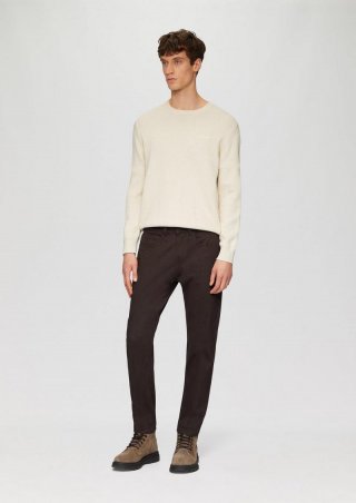 s.Oliver Regular Fit: Softe Hose aus Baumwollstretch - dunkelbraun
