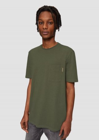s.Oliver T-Shirt mit Brusttasche - olivgrün