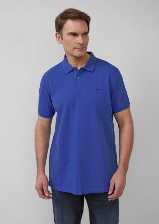 s.Oliver Poloshirt aus Baumwollpiqué - ozeanblau