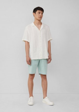 s.Oliver Phoenix: Chino-Shorts aus Baumwollstretch - ozeangrün
