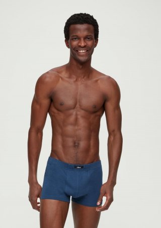 s.Oliver 4er-Pack Boxershorts mit Label-Patch - dunkelblau