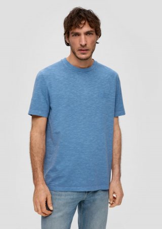 s.Oliver Jerseyshirt mit Labelprint - hellblau