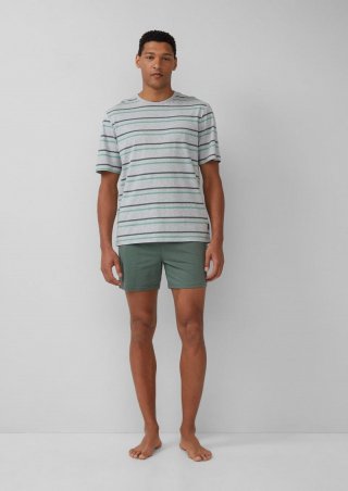 s.Oliver Pyjama-Shorts aus Baumwolle mit Eingrifftaschen - grau