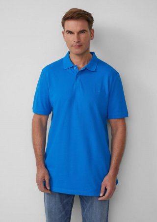s.Oliver Poloshirt aus Baumwollpiqué - royalblau