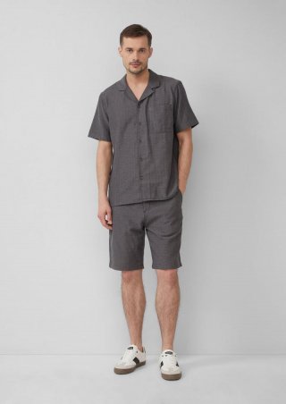 s.Oliver Leichte Shorts mit Struktur im Relaxed Fit - schwarz