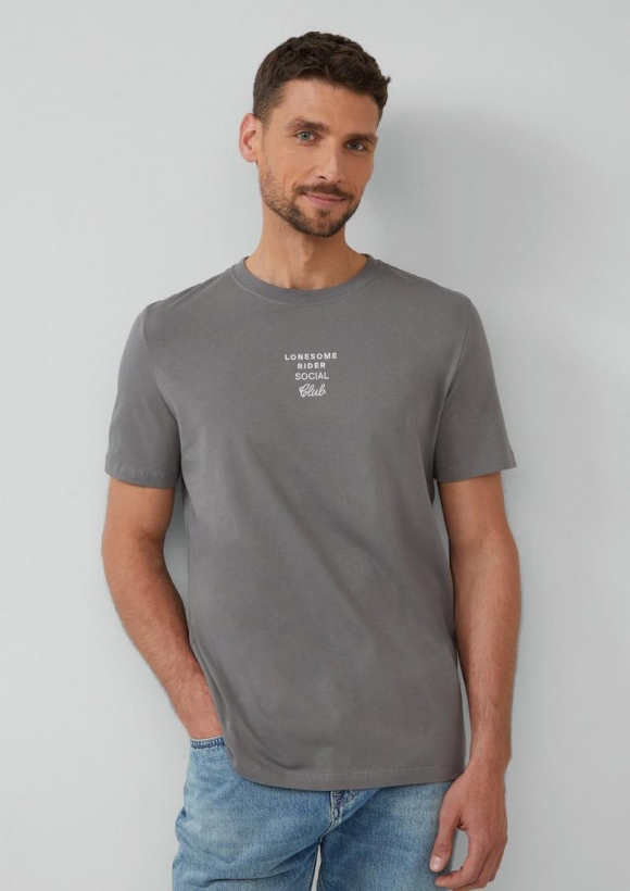 s.Oliver T-Shirt mit Artwork - grau