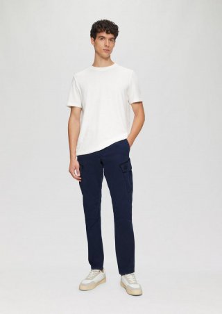 s.Oliver Cargohose mit Garment Dye und Straight Leg - tiefblau