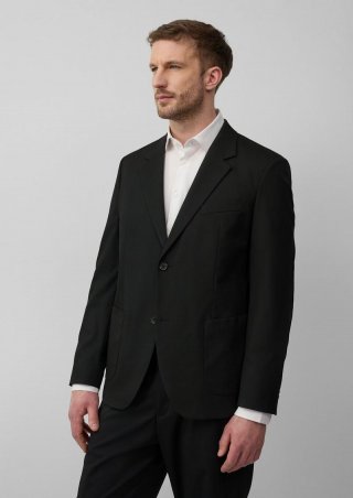 s.Oliver s.O NOW: Anzugsakko aus Stretch-Material - schwarz