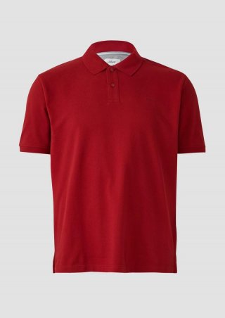 s.Oliver Poloshirt aus Baumwollpiqué - burgund