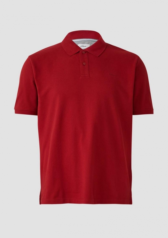 s.Oliver Poloshirt aus Baumwollpiqué - burgund