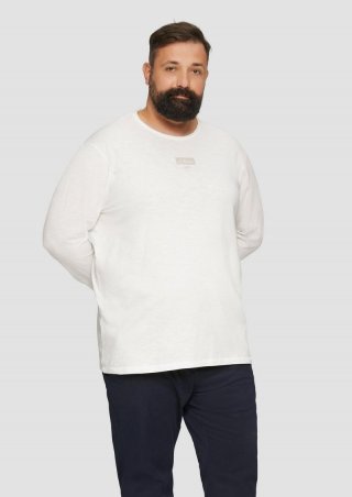 s.Oliver Longsleeve mit Print-Detail - weiß