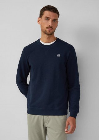 s.Oliver Sweatshirt aus Baumwollmix mit Crew Neck - navy