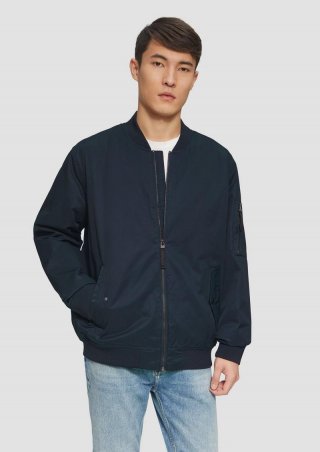 s.Oliver Bomberjacke mit sportiven Details - navy