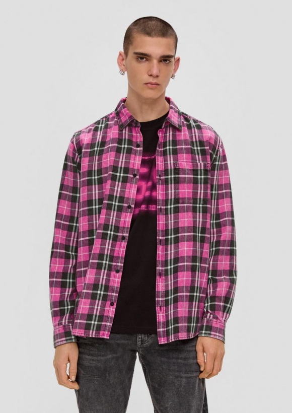 s.Oliver Regular: Hemd aus Twill - pink