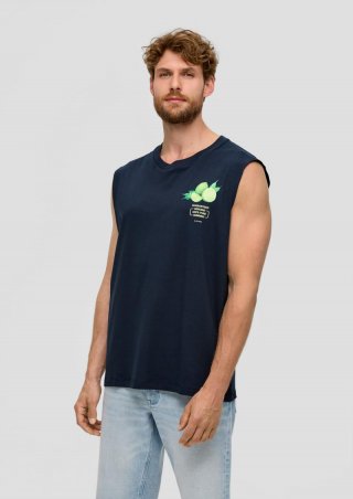 s.Oliver Tanktop mit Frontprint - navy