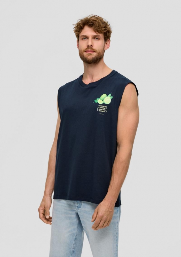 s.Oliver Tanktop mit Frontprint - navy