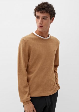 s.Oliver Pullover aus Feinstrick - sandstein