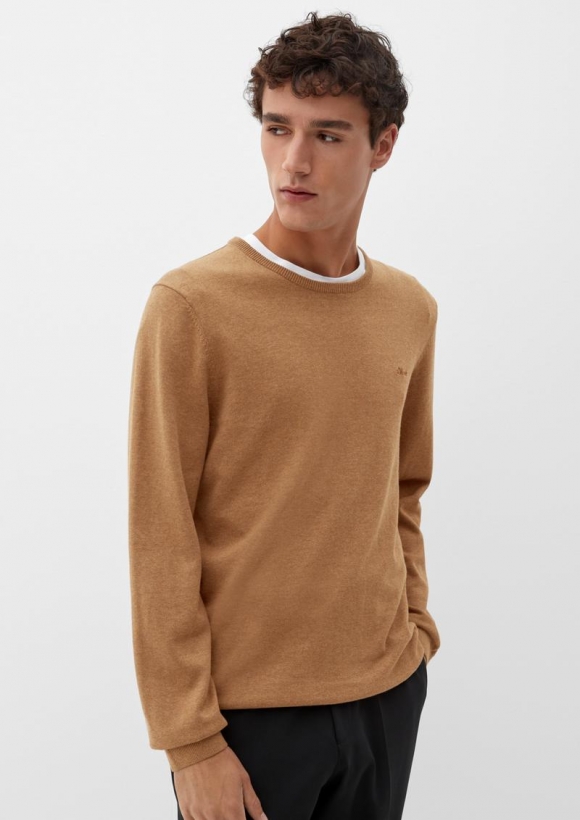 s.Oliver Pullover aus Feinstrick - sandstein