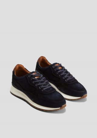 s.Oliver Sneaker in Veloursleder-Optik - navy