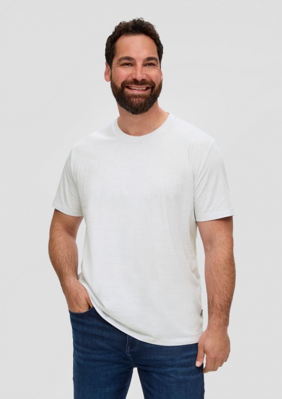 s.Oliver T-Shirt aus Baumwollmix - weiß