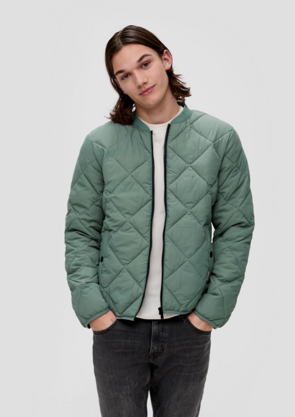 s.Oliver Leichte Steppjacke im Blouson-Stil - salbeigrün