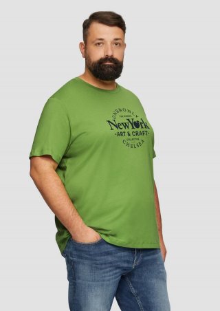 s.Oliver T-Shirt mit Print - bambusgrün
