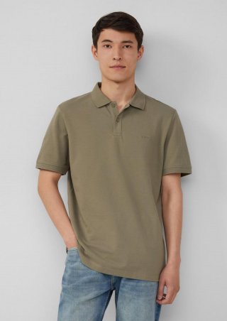 s.Oliver Poloshirt aus Baumwollpiqué - olivgrün
