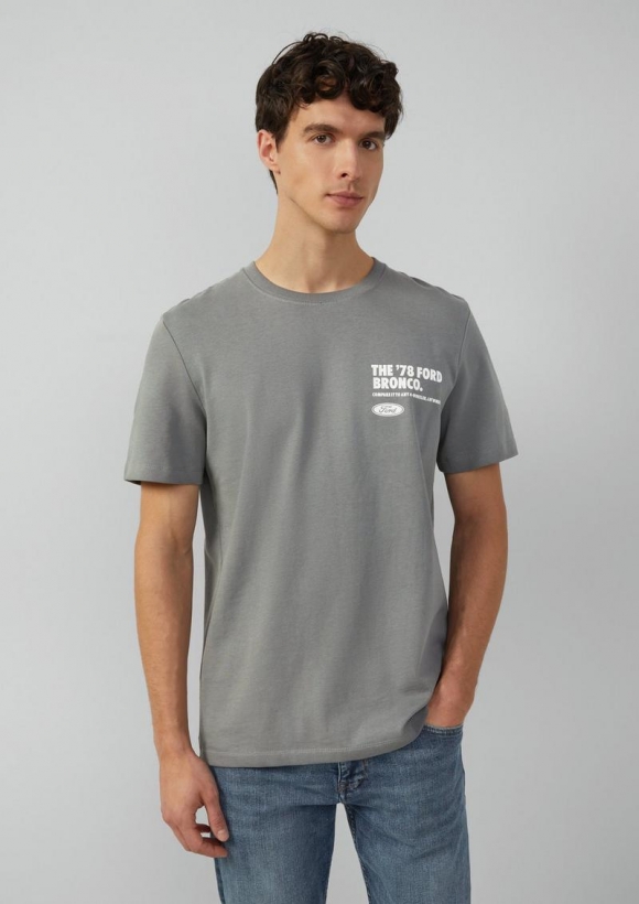 s.Oliver T-Shirt mit Ford®-Artwork aus schwerer Baumwolle - grau