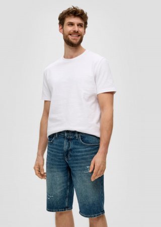 s.Oliver Jeans-Shorts / Regular Fit / Mid Rise / Straight Leg - blau