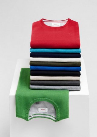 s.Oliver Strickpullover mit Logo-Stickerei - bambusgrün