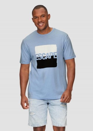 s.Oliver T-Shirt aus Jersey mit Frontprint - himmelblau