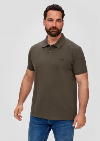 s.Oliver Poloshirt mit Piquéstruktur - olivgrün