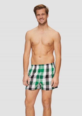 s.Oliver 2er-Pack Boxershorts mit Karo-Muster - blau