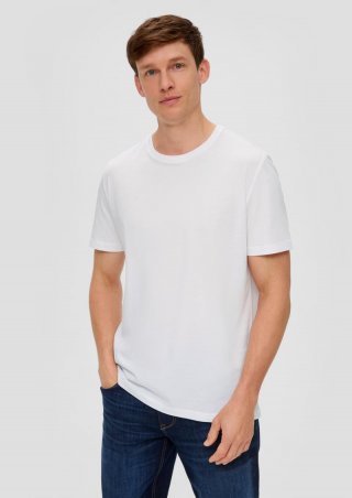 s.Oliver Basic-T-Shirt aus Baumwolle im 2er-Pack - weiß