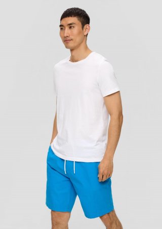 s.Oliver Chino-Shorts im Relaxed Fit mit Elastikbund - dunkles türkis