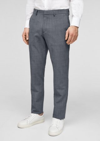 s.Oliver Slim: Schurwollmix-Hose - navy