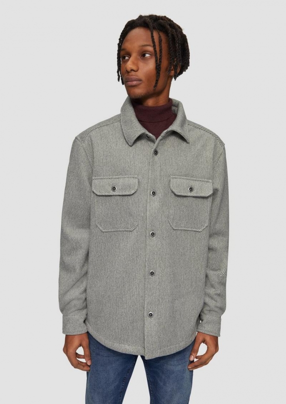 s.Oliver Overshirt mit Brusttaschen - graphit