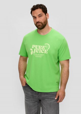 s.Oliver Baumwoll-T-Shirt mit Frontprint - grün