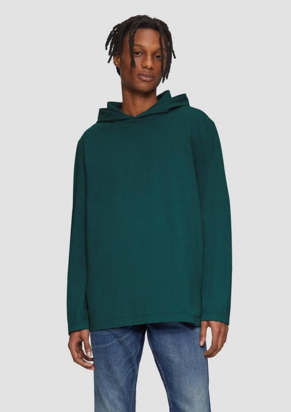 s.Oliver Longsleeve mit Kapuze - smaragd