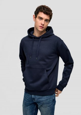 s.Oliver Kapuzen-Sweatshirt mit Logostickerei - navy